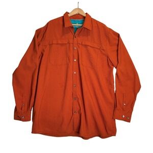The Territory Ahead Striped Button Up Long Sleeve Shirt Outdoor Southwest  XXL